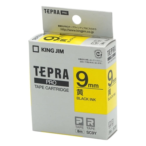 TEPRA PRO SC9Y / CHỮ ĐEN NỀN VÀNG 9MM