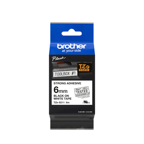 BROTHER TZE-S211 - Nhãn siêu dính 6mm
