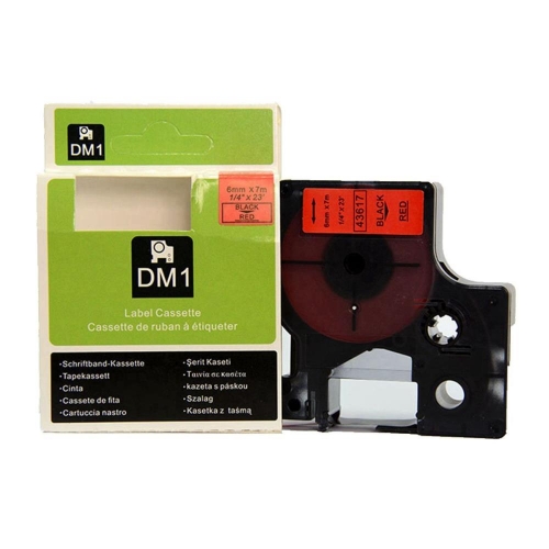 DM-43617 BLACK ON RED 6MM X 7MET