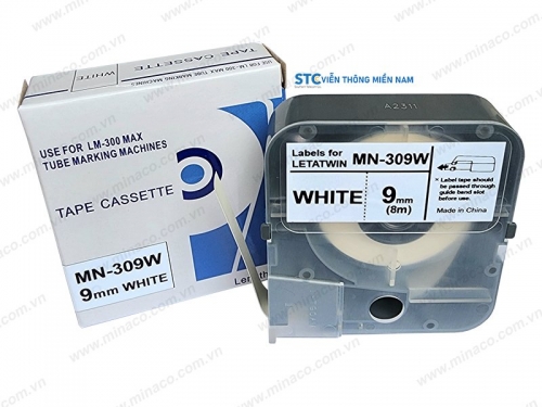 MN-309W / Nhãn in 9mm màu trắng 