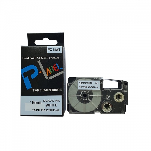 MZ-18WE ( XR-18WE1 ) / Nhãn Casio 18mm màu trắng - Tape Cartridge for Casio Label IT / Name land / EZ-Label